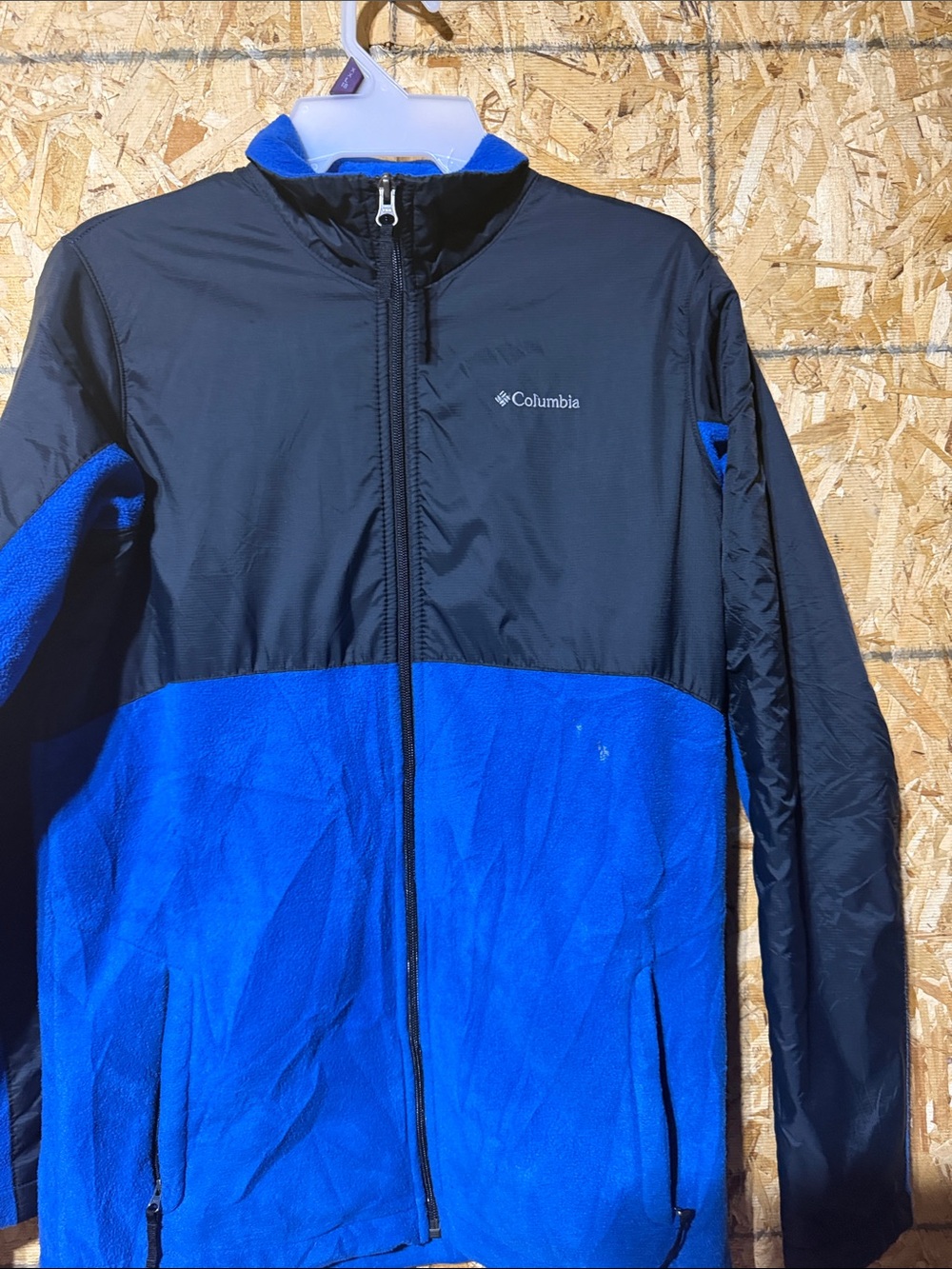 Columbia Blue and Black Lightweight Zip Fleece Jacket